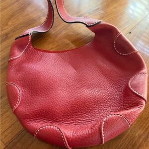 Red Leather Hobo Bag